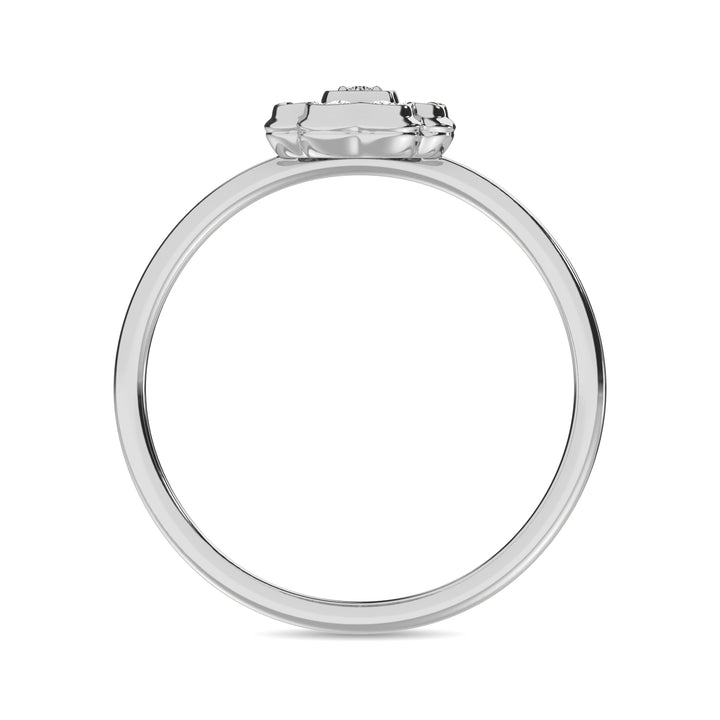 Diamond 1/4 Ct.tw Flower Ring in 10K White Gold