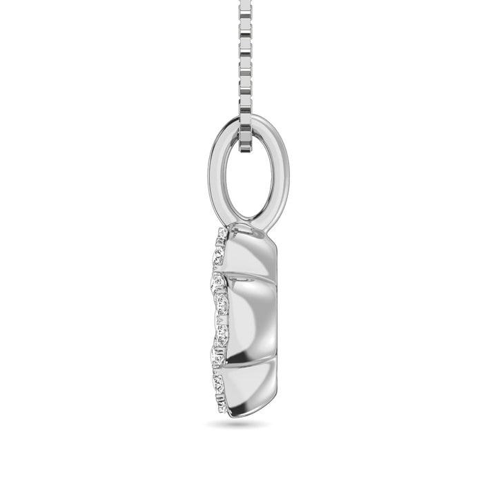 Diamond Clover Pendant 1/3 Ct.tw in 14K White Gold