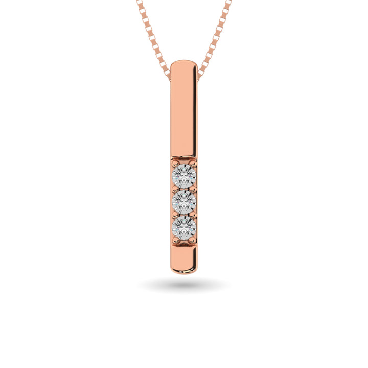 Diamond 1/20 Ct.tw Triology Pendant in 10K Rose Gold