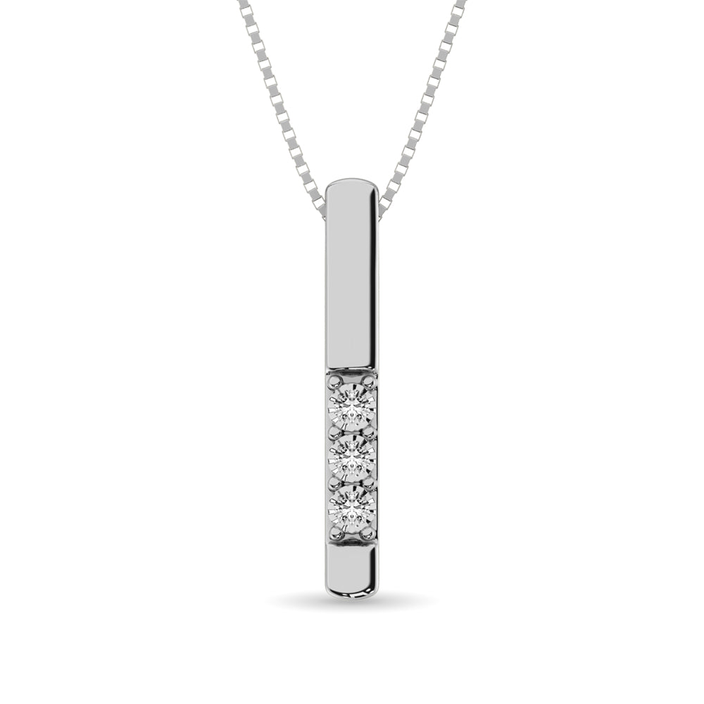 Diamond 1/20 Ct.tw Triology Pendant in 10K White Gold