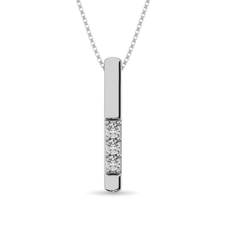 Diamond 1/20 Ct.tw Triology Pendant in 10K White Gold