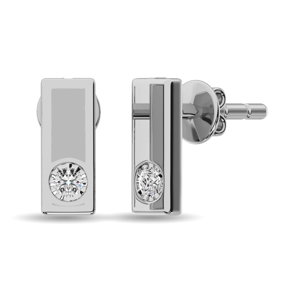 Diamond 1/20 Ct.tw Fashion Earrings in Sterling Silver