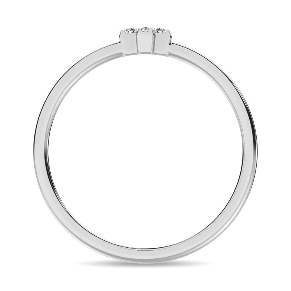 Diamond 1/20 Ct.tw Round Cut Cross Ring in 10K White Gold