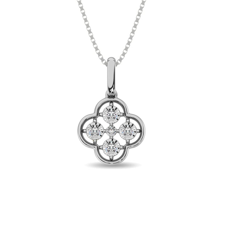 Diamond 1/10 Ct.tw Fashion Pendant in 10K White Gold