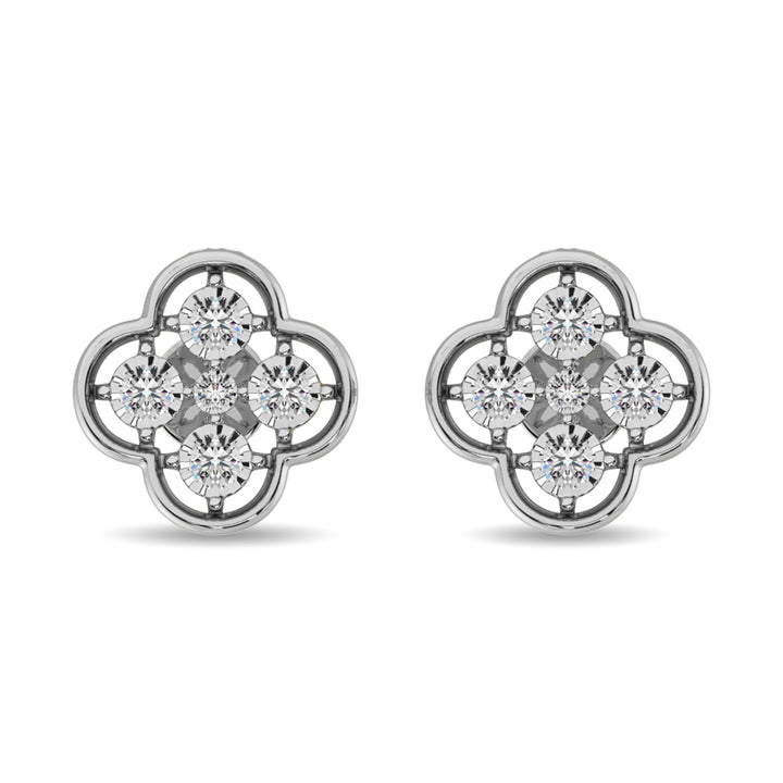 Diamond 1/6 Ct.tw Fashion Earrings in 10K White Gold