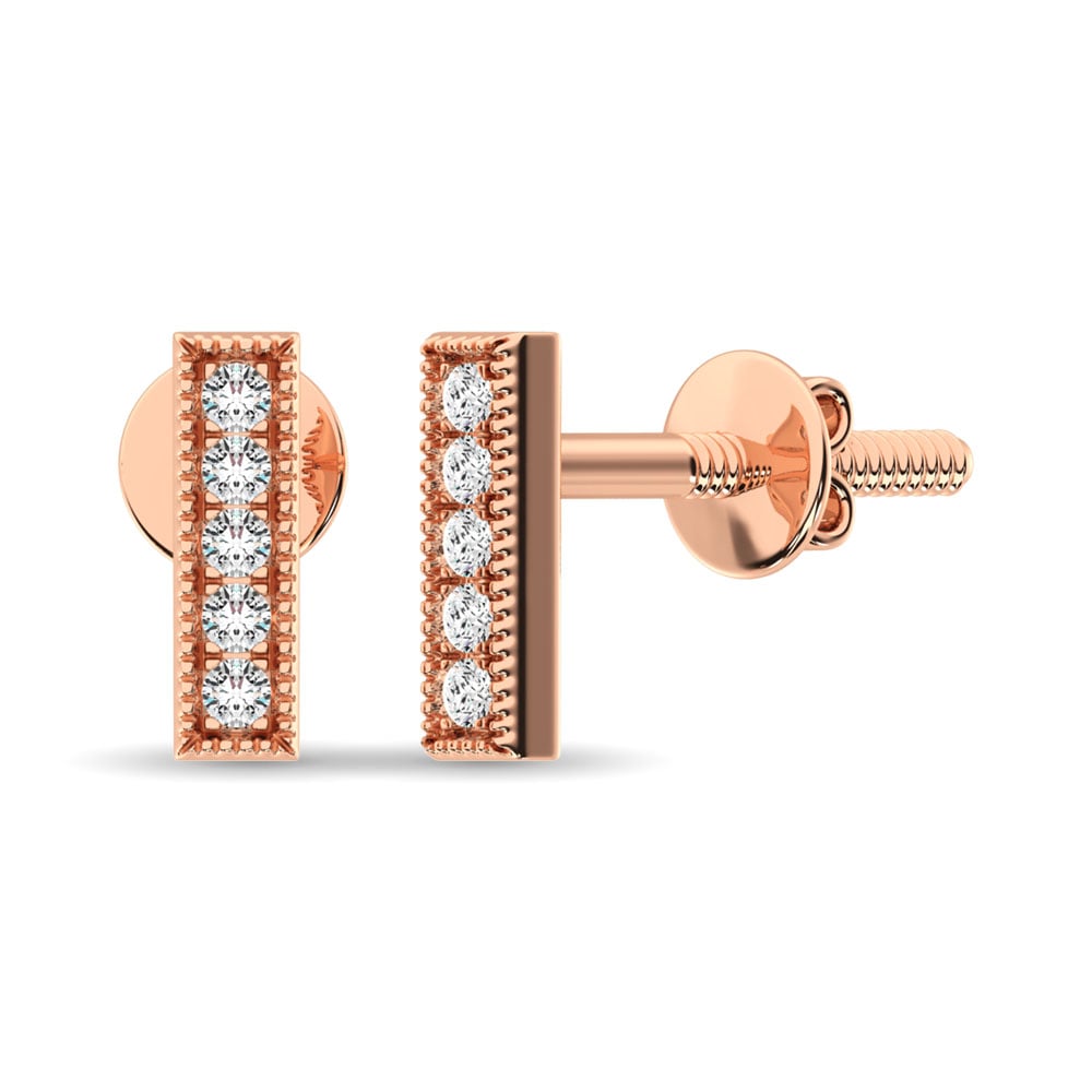 Diamond 1/20 Ct.tw Fashion Earrings  in 10K Rose Gold