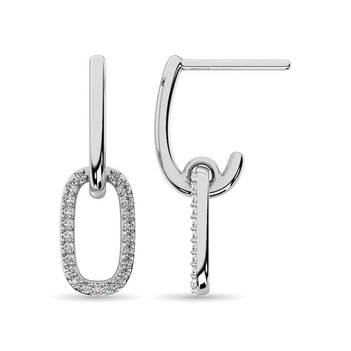 Diamond Fashion Earrings 1/6 Ct.tw in 14K White Gold