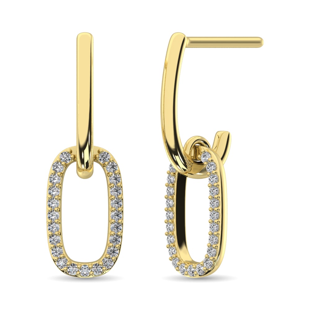 Diamond Fashion Earrings 1/6 Ct.tw in 14K Yellow Gold