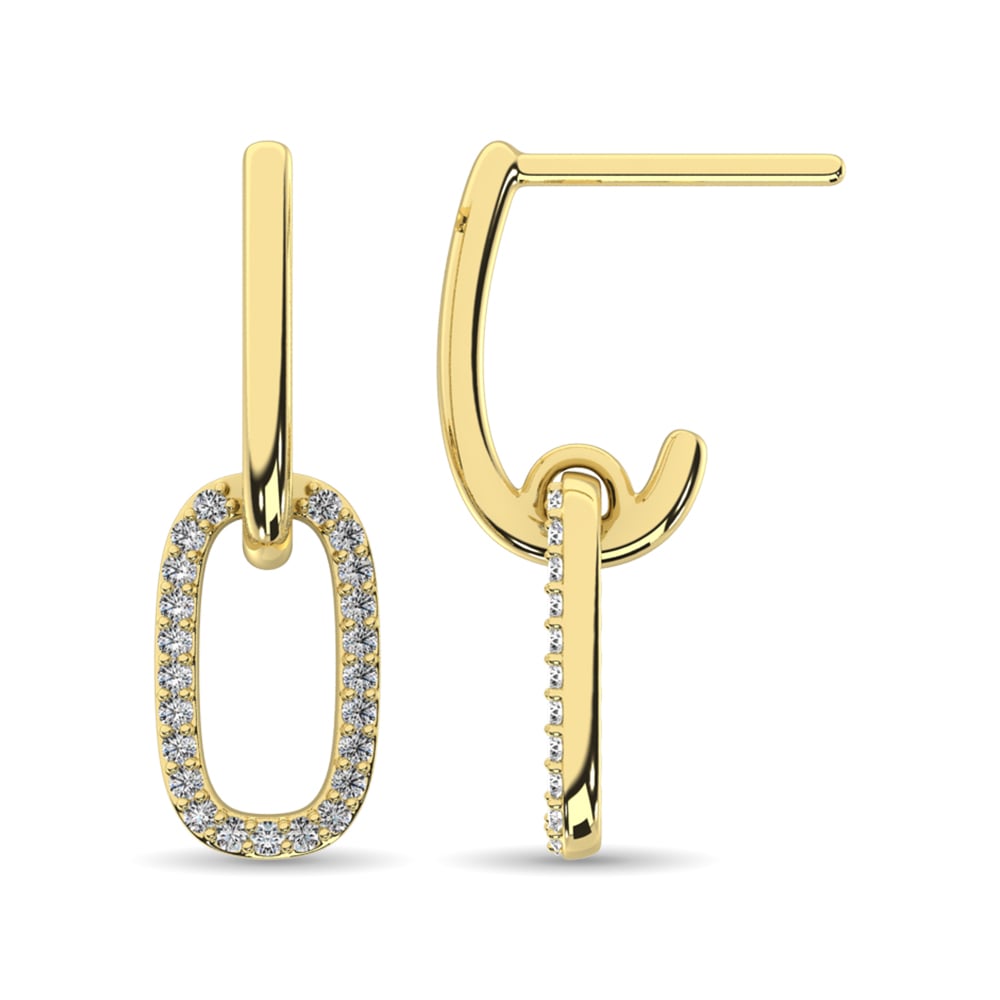 Diamond Fashion Earrings 1/6 Ct.tw in 14K Yellow Gold
