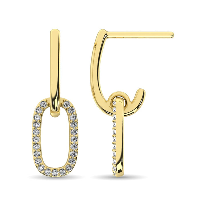 Diamond Fashion Earrings 1/6 Ct.tw in 14K Yellow Gold