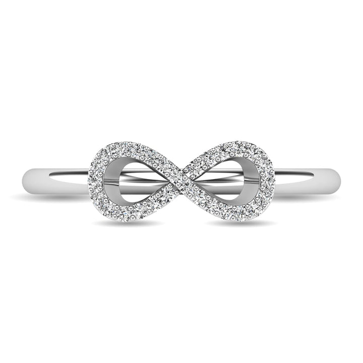 Diamond 1/10 Ct.tw Infinity Ring in 10K White Gold