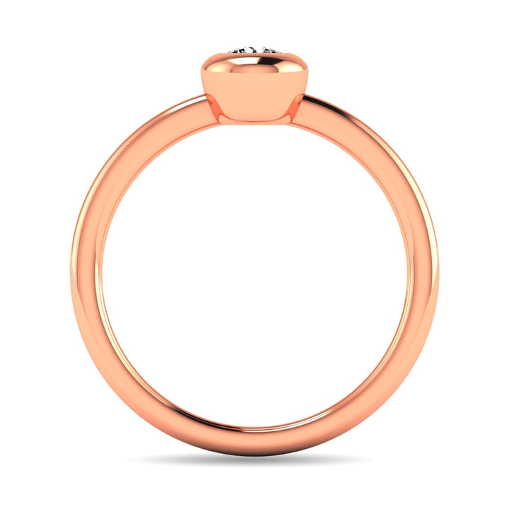 Diamond 1/10 Ct.tw Bezel Set Ring in 10K Rose Gold
