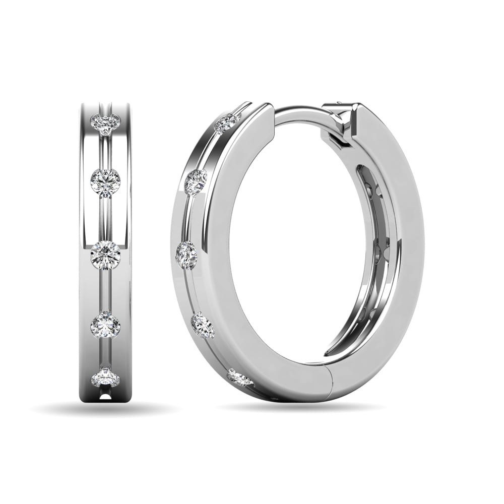 Diamond 1/6 Ct.tw Rount Cut Earrings in 14K White Gold