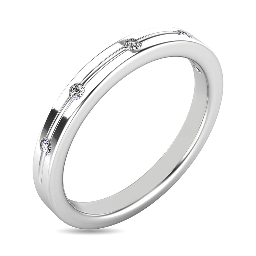 Diamond 1/6 Ct.tw Rount Cut Band in 14K White Gold