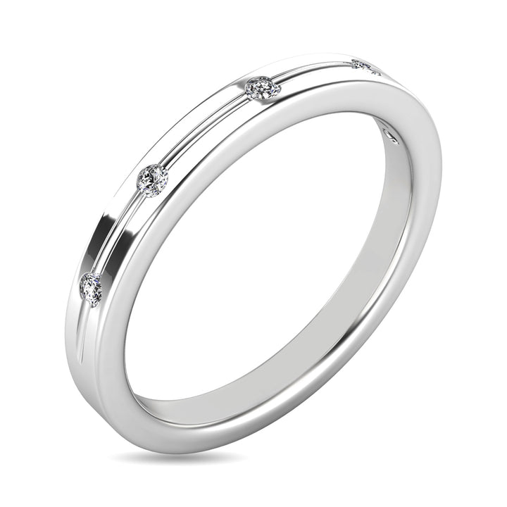 Diamond 1/6 Ct.tw Rount Cut Band in 14K White Gold