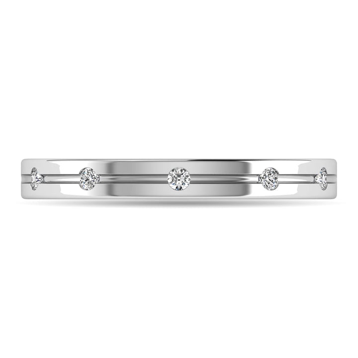 Diamond 1/6 Ct.tw Rount Cut Band in 14K White Gold