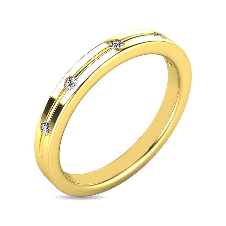 Diamond 1/20 Ct.tw Rount Cut Band in 14K Yellow Gold