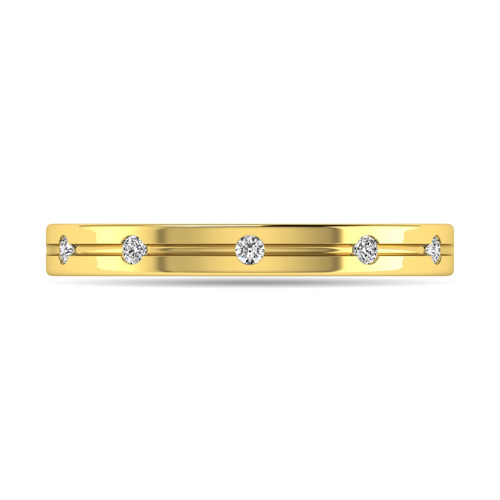 Diamond 1/20 Ct.tw Rount Cut Band in 14K Yellow Gold