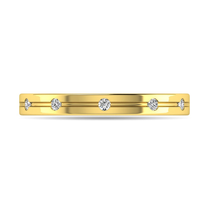 Diamond 1/20 Ct.tw Rount Cut Band in 14K Yellow Gold