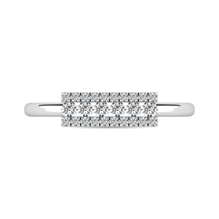 Diamond 1/4 Ct.tw Bar Ring in 14K White Gold