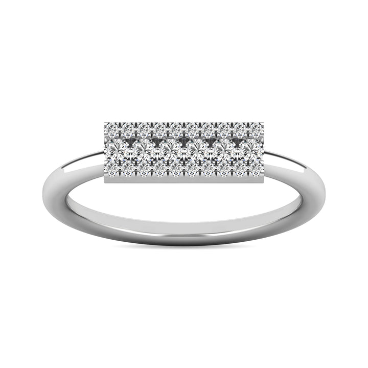 Diamond 1/4 Ct.tw Bar Ring in 14K White Gold