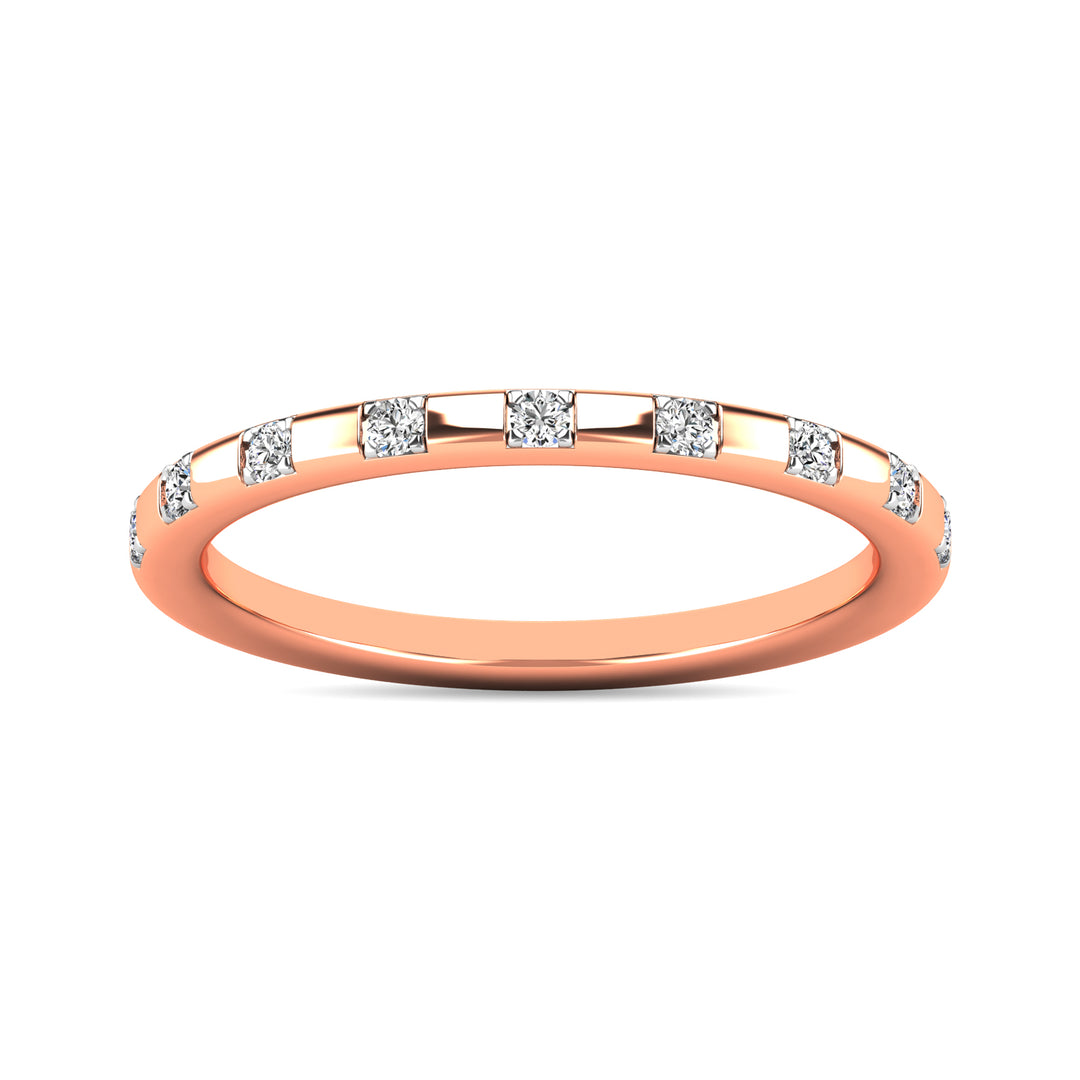 Diamond 1/10 Ct.tw Stackable Ring in 10K Rose Gold