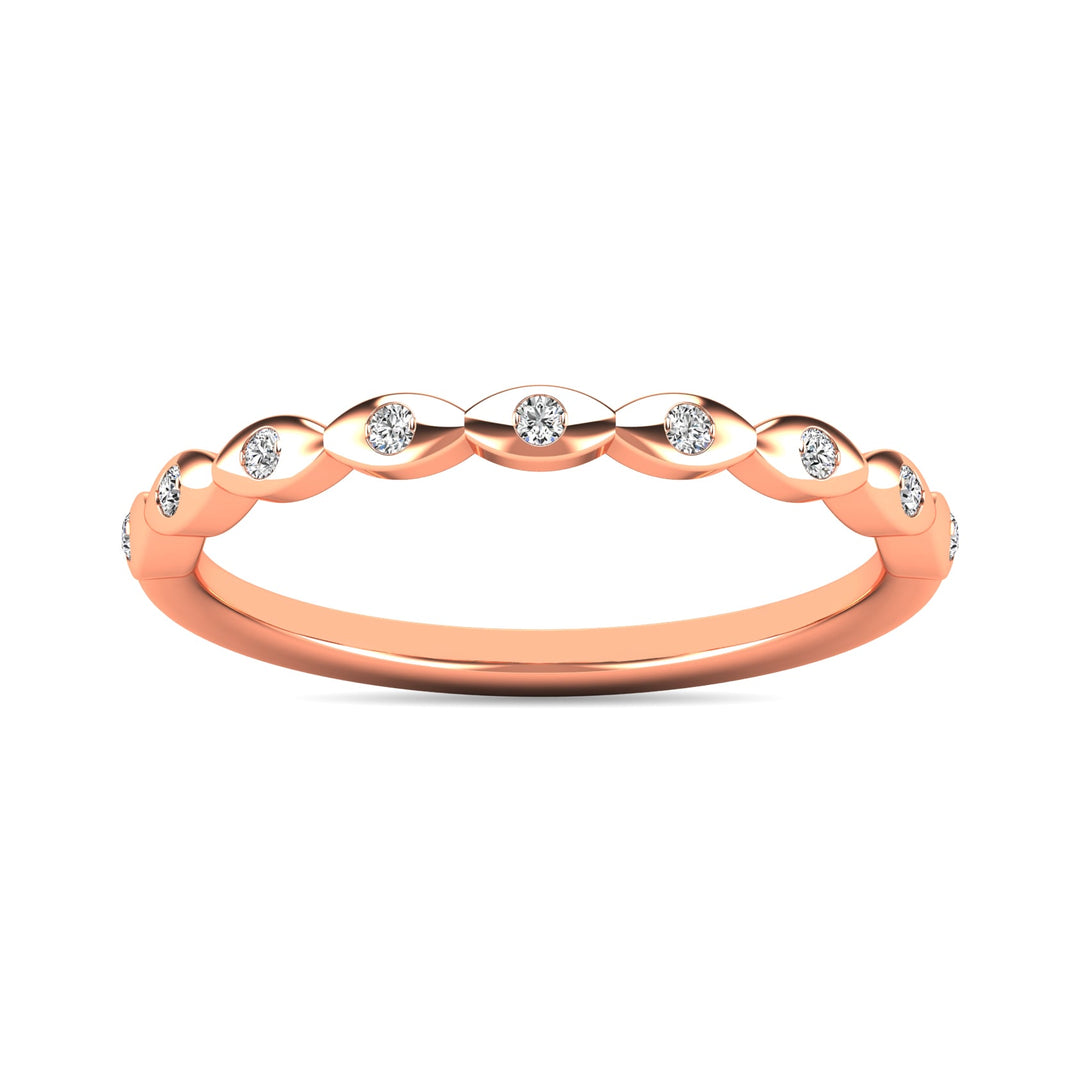 Diamond 1/10 Ct.tw Stackable Ring in 10K Rose Gold