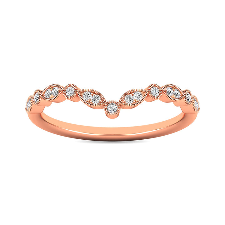 Diamond 1/10 Ct.tw Anniversary Band in 10K Rose Gold
