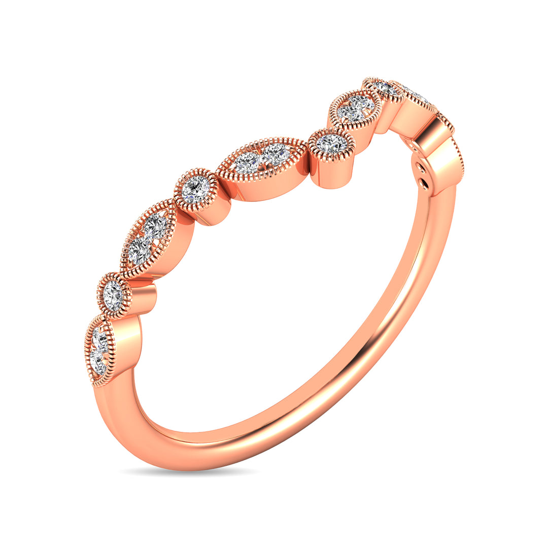 Diamond 1/10 Ct.tw Anniversary Band in 10K Rose Gold
