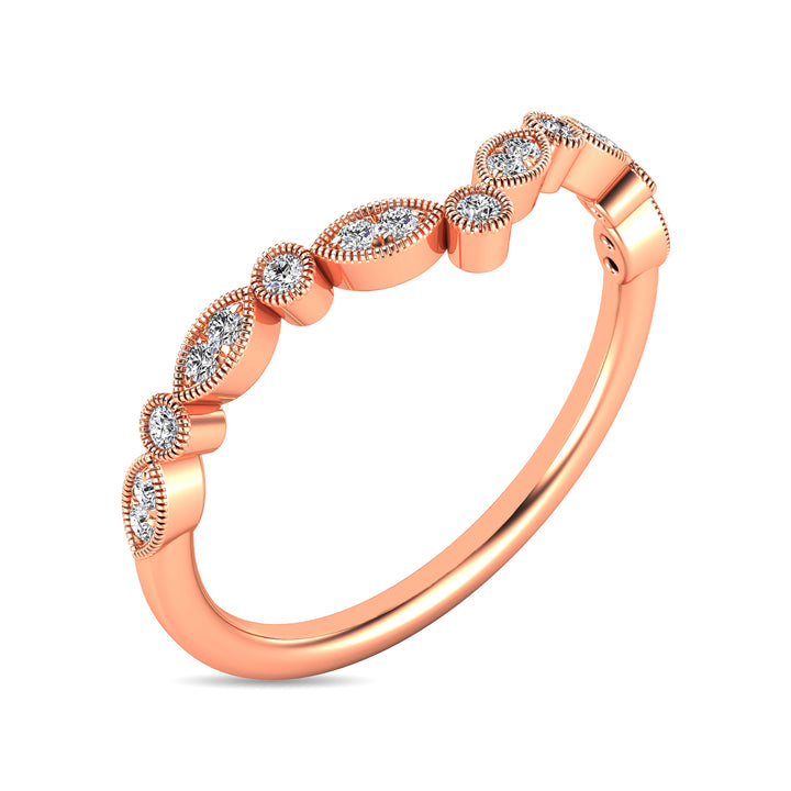 Diamond 1/10 Ct.tw Anniversary Band in 10K Rose Gold