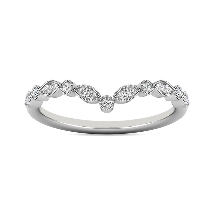 Diamond 1/10 Ct.tw Anniversary Band in 10K White Gold