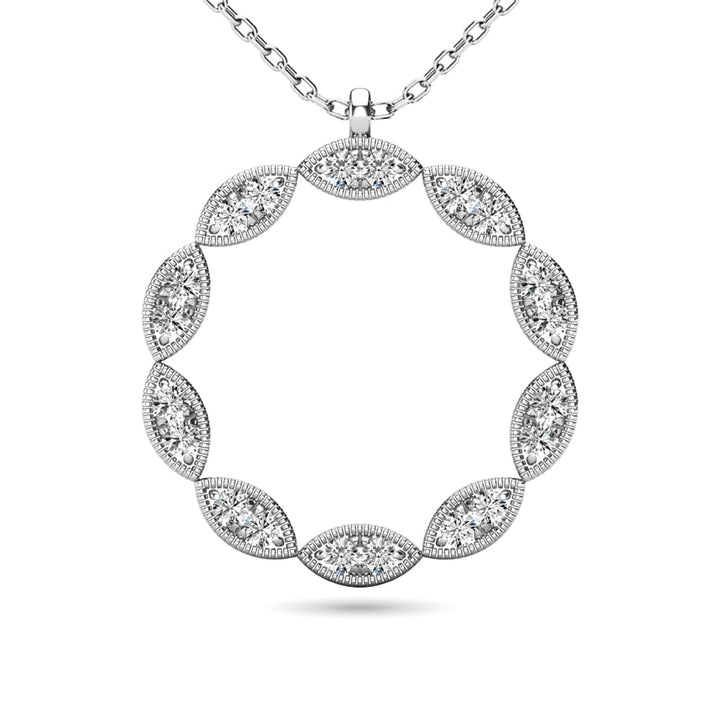 Diamond 1/10 Ct.tw Fashion Pendant in 10K White Gold