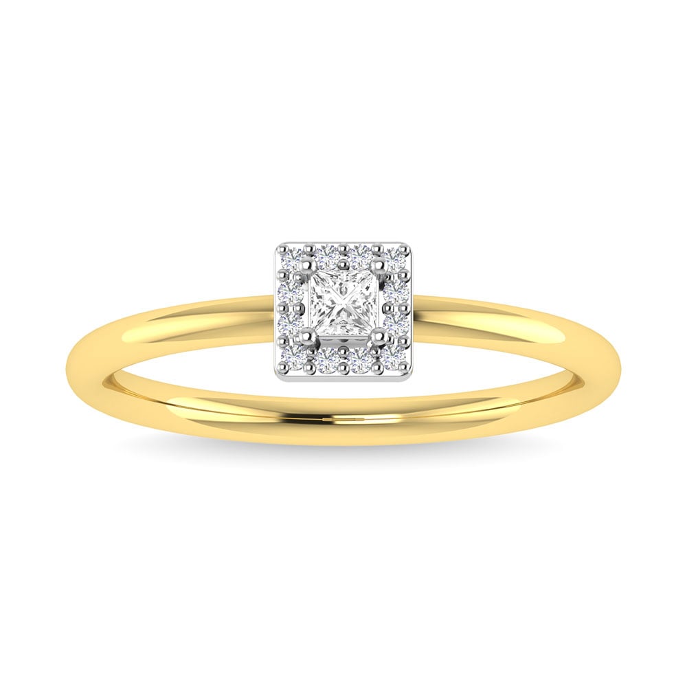 Diamond 1/6 Ct.Tw. Promise Ring in 14K Two Tone Gold