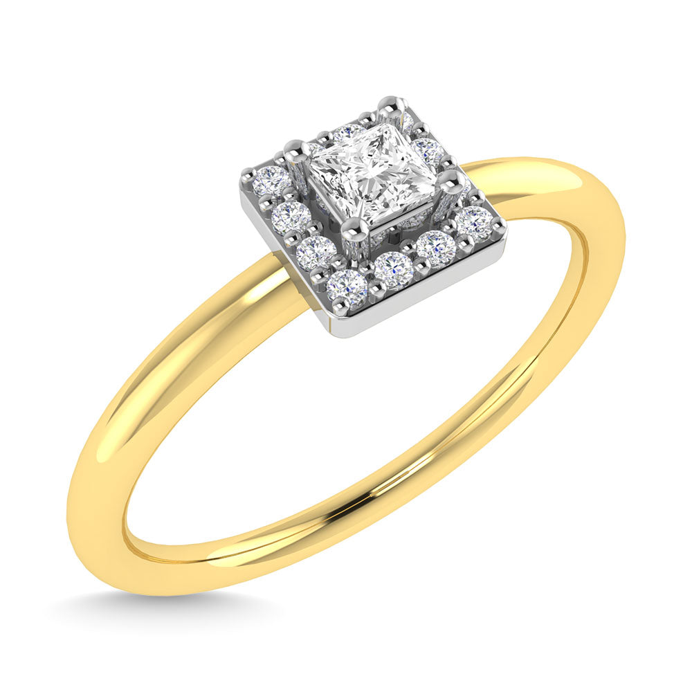 Diamond 1/6 Ct.Tw. Promise Ring in 14K Two Tone Gold