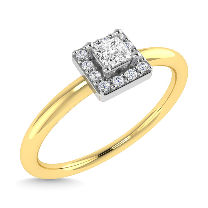 Diamond 1/6 Ct.Tw. Promise Ring in 14K Two Tone Gold