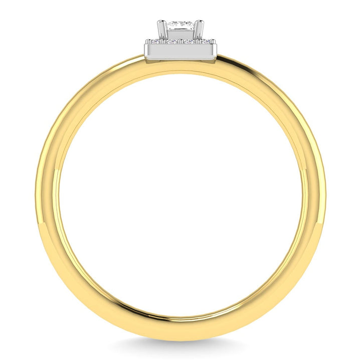 Diamond 1/6 Ct.Tw. Promise Ring in 14K Two Tone Gold