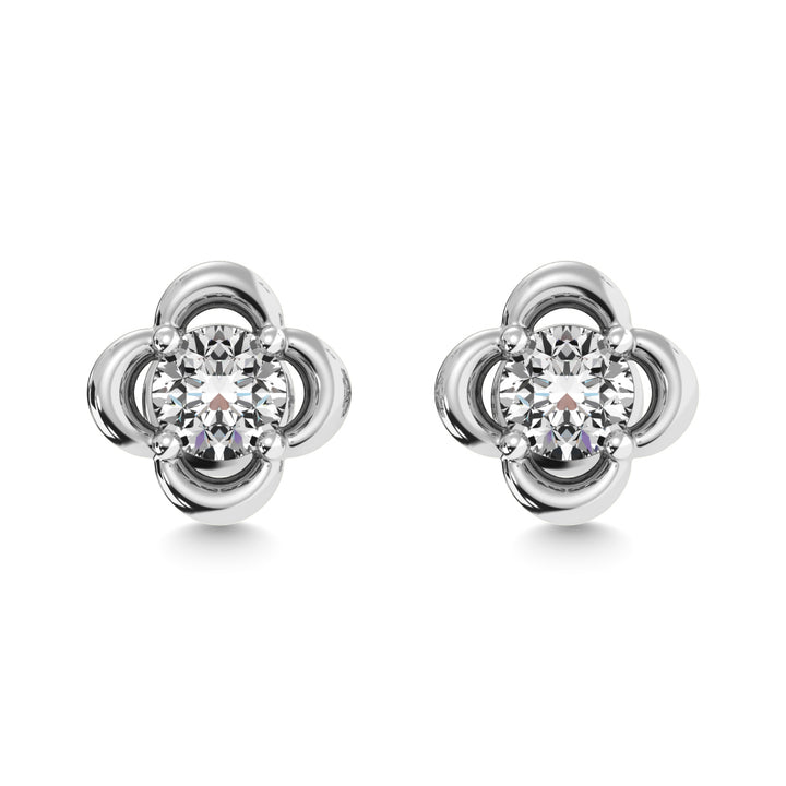 Diamond 1/4 Ct.tw Solitaire Stud Earrings in 14K White Gold