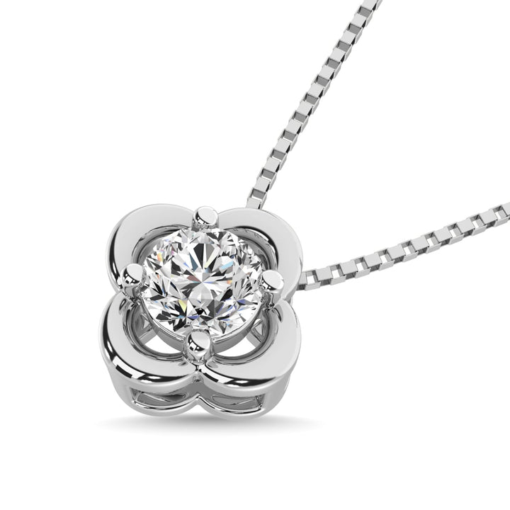Diamond 1/5 Ct.tw Solitaire Dimond Pendant in 14K White Gold