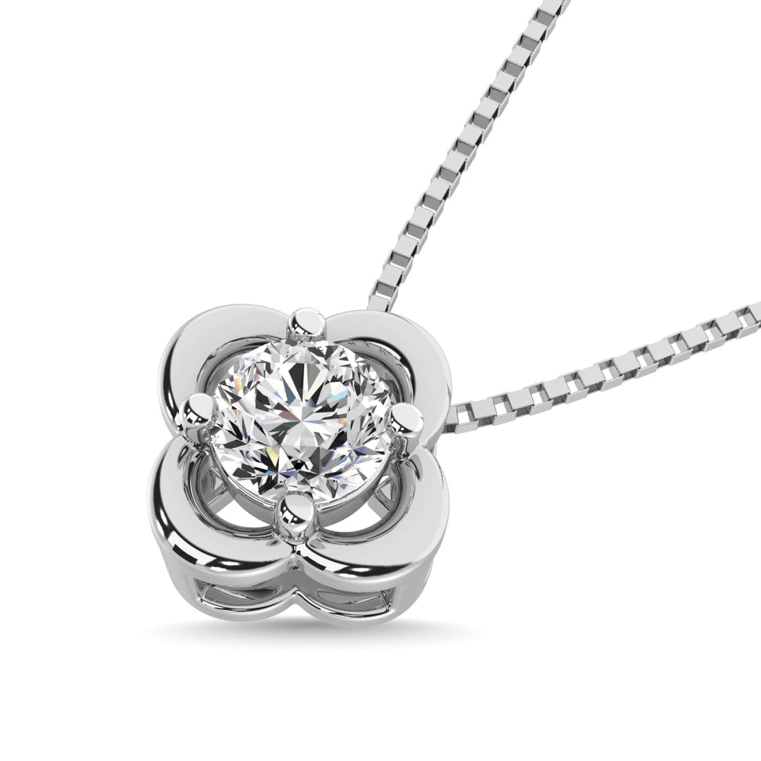 Diamond 1/5 Ct.tw Solitaire Dimond Pendant in 14K White Gold