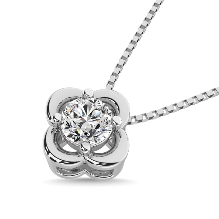 Diamond 1/5 Ct.tw Solitaire Dimond Pendant in 14K White Gold