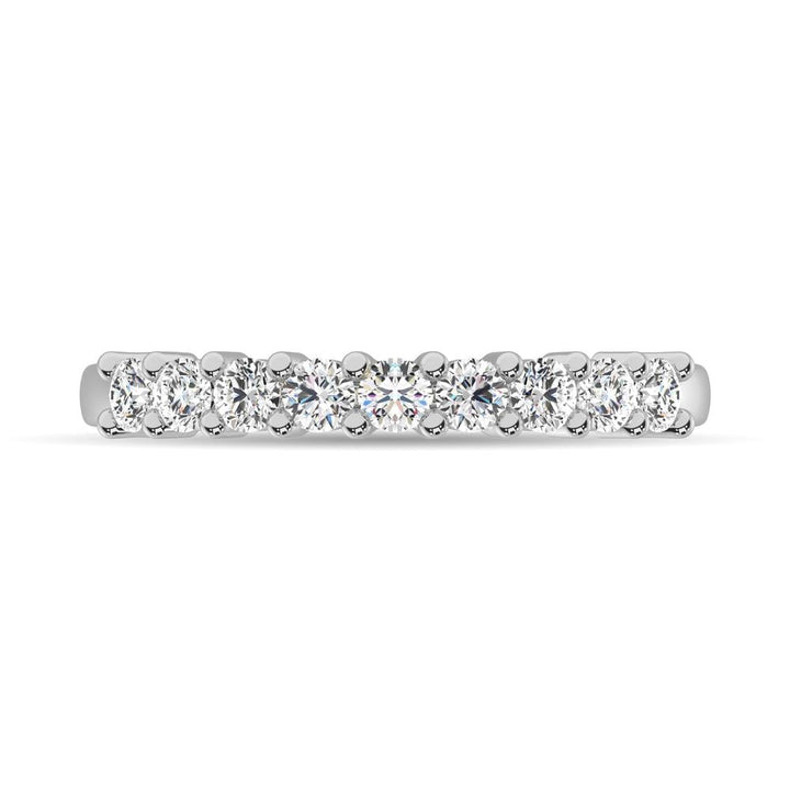 Diamond 1 Ct.tw Round Cut One Row Ring in 14K White Gold