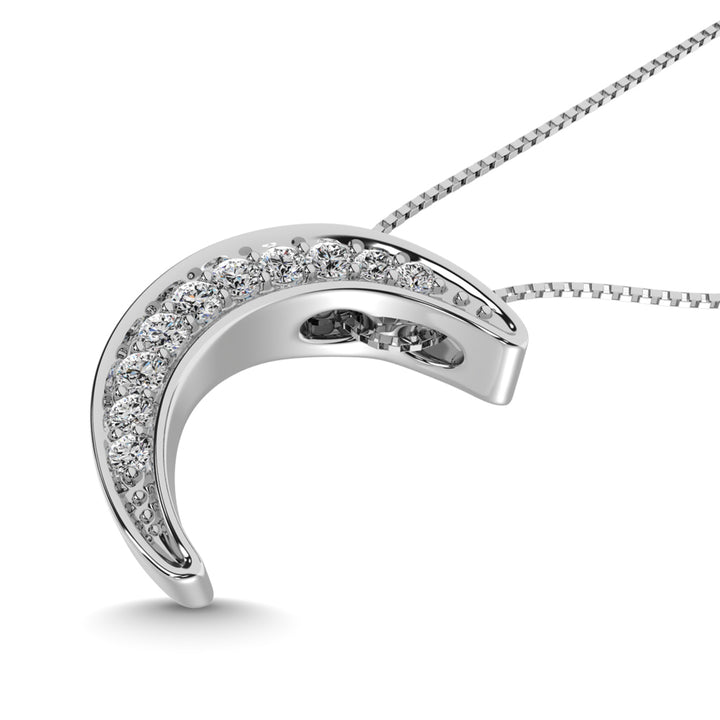 Diamond 1/10 Ct.tw Fashion Pendant in Sterling Silver