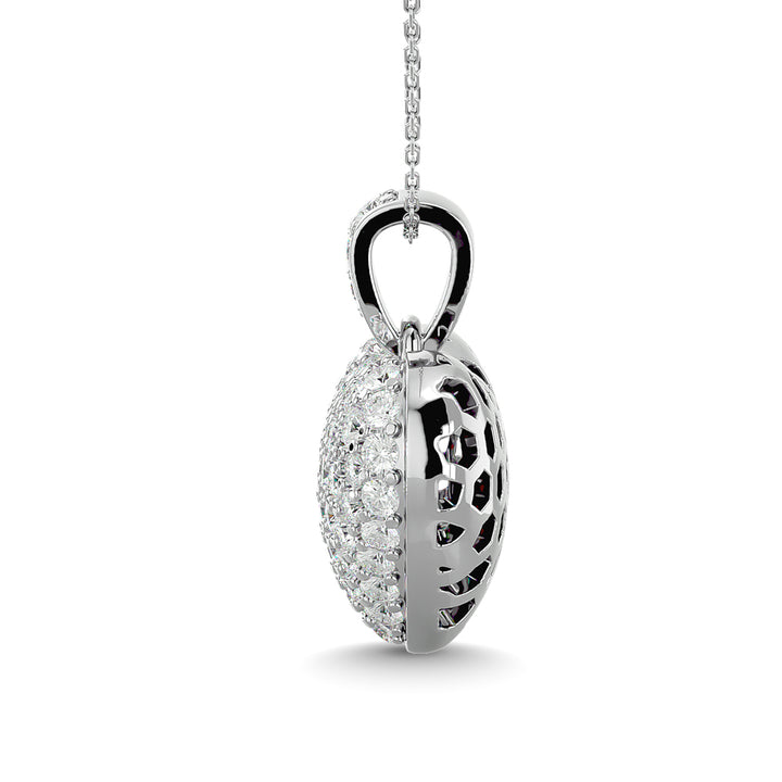 Diamond 1 1/2 Ct.tw Heart Pendant in 10K White Gold