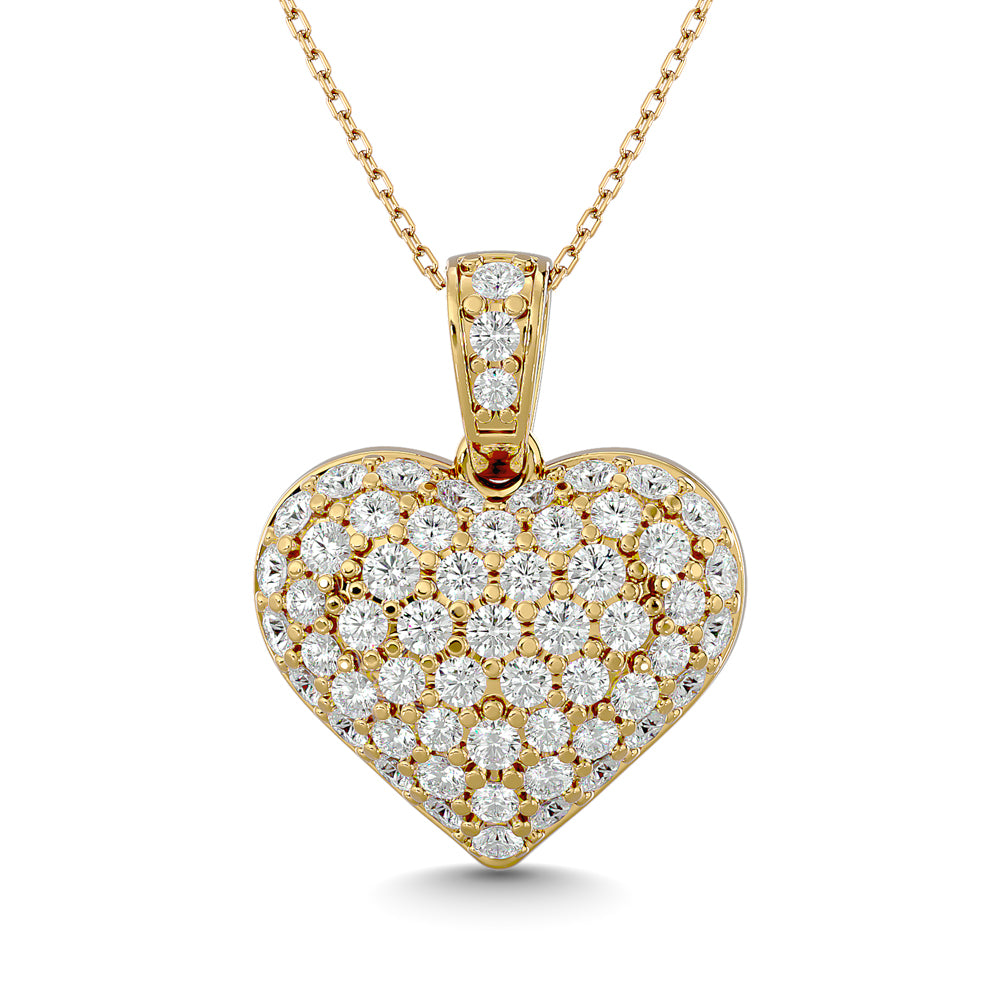 Diamond 1 Ct.tw Heart Pendant in 10K Yellow Gold