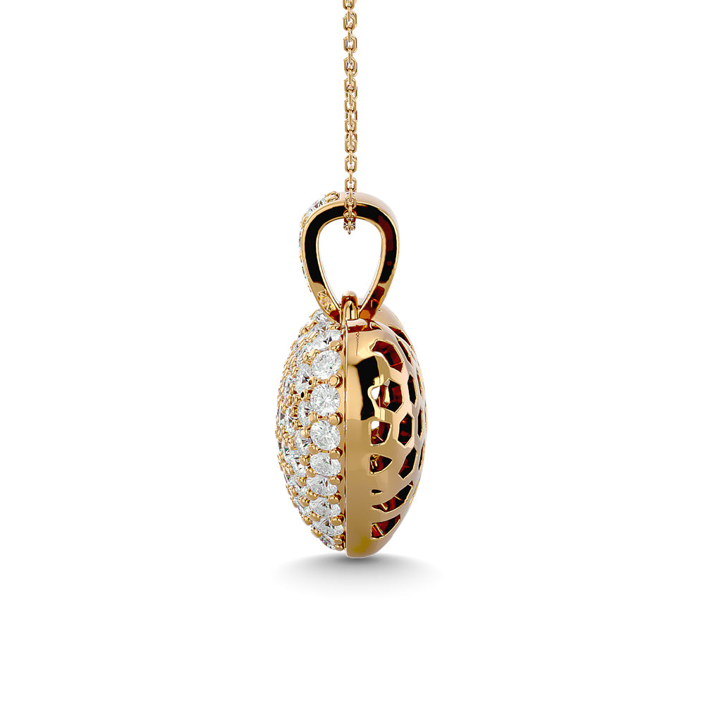 Diamond 1 Ct.tw Heart Pendant in 10K Yellow Gold