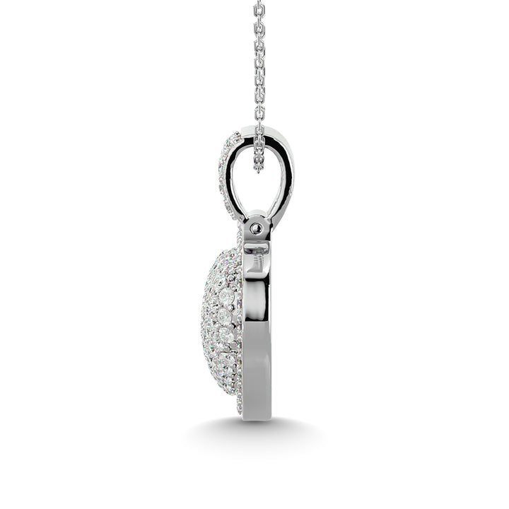 Diamond 1 1/2 Ct.tw Heart Pendant in 10K White Gold