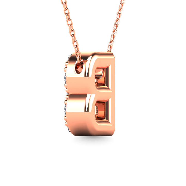 Diamond 1/8 Ct.Tw. Letter B Pendant in 14K Rose Gold