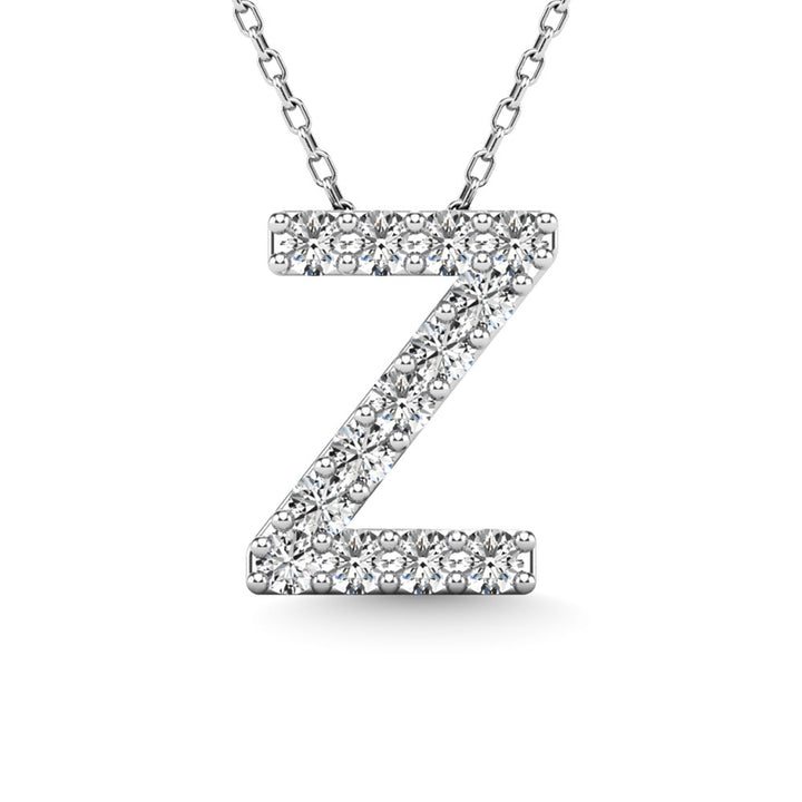 Diamond 1/8 Ct.Tw. Letter Z Pendant in 14K White Gold