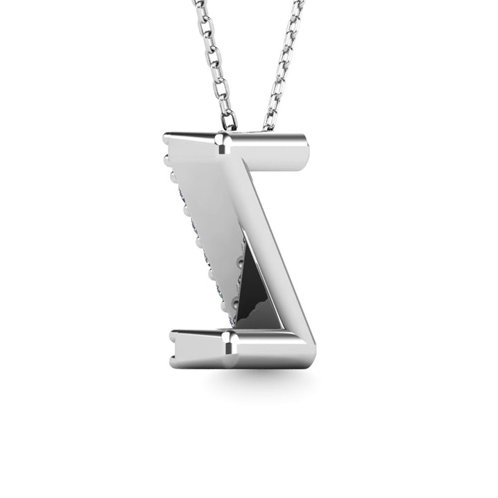 Diamond 1/8 Ct.Tw. Letter Z Pendant in 14K White Gold