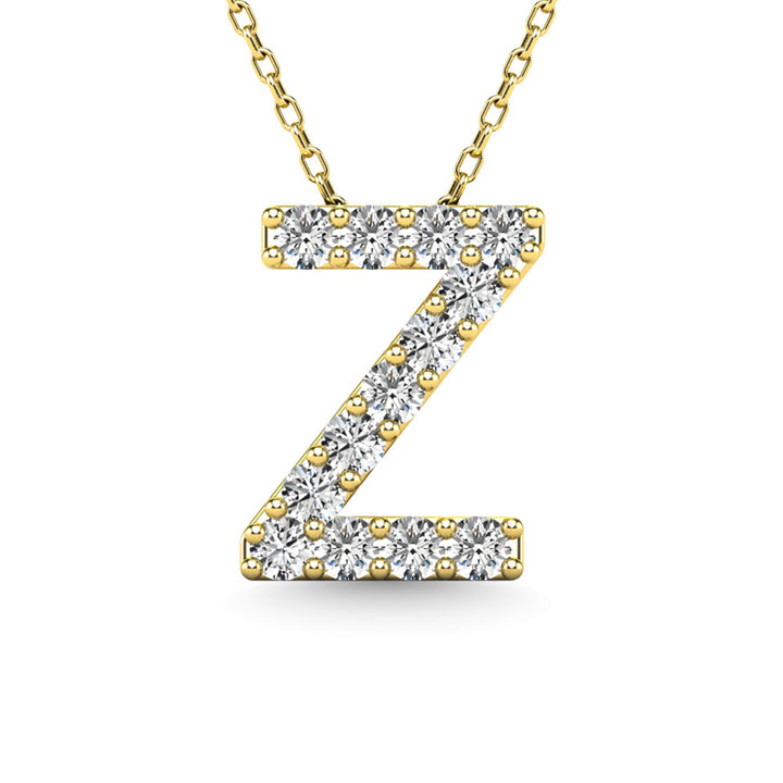 Diamond 1/8 Ct.Tw. Letter Z Pendant in 14K Yellow Gold